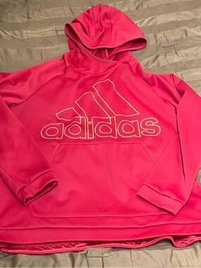 adidas red Pullover Hoodie with Logo